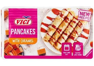 Saldētas pankūkas ar karameļu pildījumu VIČI 340g