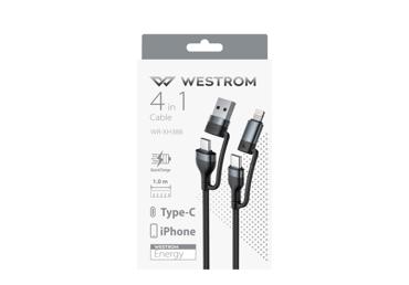 Kabelis 4-in-1 WESTROM 1m