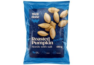 Ķirbju sēklas WELL DONE grauzdēta sālīta 150g