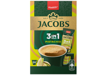 Šķīstošais kafijas dzēriens JACOBS Pistachio 24x11.1g