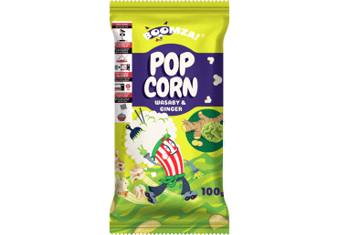 Popkorns BOOMZA ar vasabi ingvera garšu 100g