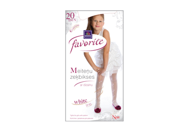 Meiteņu zeķbikses FAVORITE 20 51118 baltas 5/6