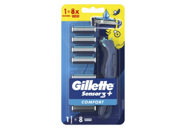 Skuveklis GILLETTE Sensor 3+ Comfort +8kasetes 