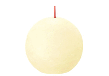 Svece SHINE BUTTER YELLOW 8x8x7cm apaļa