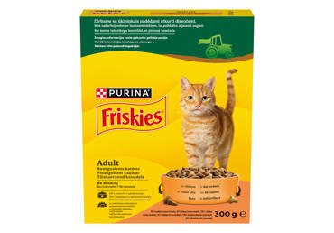 Sausā kaķu barība FRISKIES vista/aknas/dārzeņi 300g