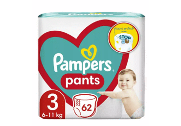 Autiņbiksītes PAMPERS S3 6-11kg 62gab.