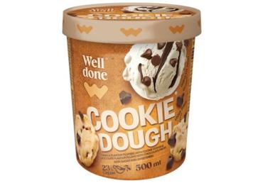 Vaniļas saldējums WELL DONE ar cepumu gabaliņiem 310g