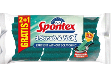 Sūkļi SPONTEX Flexy&Fresh 3gab.