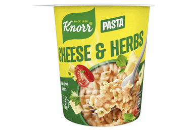 Ātri pagatavojamas nūdeles KNORR siers un garšaugi 59g