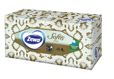Kosmētiskās salvetes ZEWA Softis 4kārtas 80gab.