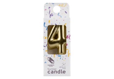 Dzimšanas dienas svece 4 ELEMENTS SENSE 2krāsas  - 2