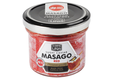 Suši ikri Masago sarkani SUDRABLĪNIS 80g