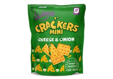 Mini krekeri ar siera un sīpolu garšu LORENZ 100g
