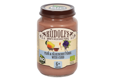 BIO Biezenis bumbieru melleņu ar biezpienu RŪDOLFS 6+190g