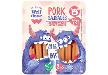 Cūkgaļas cīsiņi bērniem WELL DONE 200g