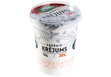 Skābais krējums STRAUPE 20% 500g