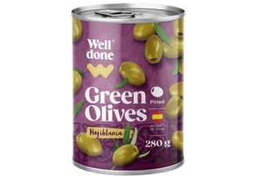 Zaļās olīvas bez kauliņiem WELL DONE 280g