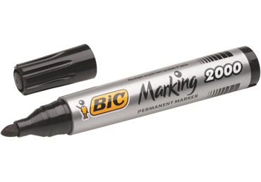 Marķieris permanenta BIC 2000 melns