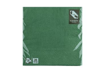 Salvetes tumši zaļas ELEMENTS 3sl.20gb.33x33cm