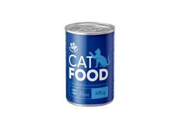 Konservēta kaķu barība HAPPY TAILS ar  zivi 415g
