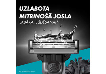 Skūš.kas.GILLETTE Mach 3 Charcoal 8gab. - 2