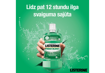 Listerine Fresh Burst  mutes skalošanas līdzeklis ikdienai, 500 ml
 - 3