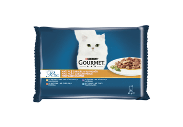 Kaķu konservi GOURMET PERLE tītars 4x85g