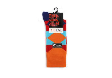 Vīriešu klasiskās zeķes BISOKS 12261 oranžas 43-46