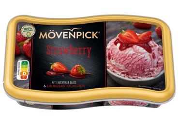 Saldējums zemeņu MOVENPICK 505g