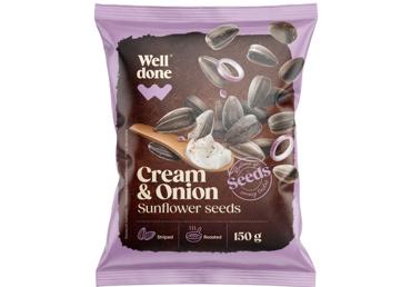 Saulespuķu sēklas WELL DONE ar krējuma un sīpolu garšu 150g