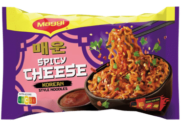 Ātri pagatavojamās nūdeles MAGGI Spicy Cheese 130g