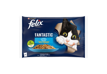 Konservēta kaķu barība FELIX FANTASTIC zivju izlase 4x85g
