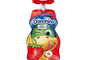 Jogurts DANONINO Pouch ar zemeņu-banānu garšu 70g
