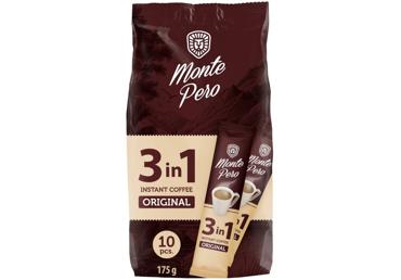Šķīstošās kafijas dzēriens 3in1 MONTE PERO 10x17.5g