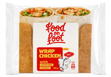Vraps ar vistas kebabu un dārzeņiem FOOD ON FOOT 290g