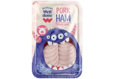 Vārīts cūkgaļas šķiņķis WELL DONE bērnu 100g