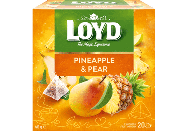 Tēja LOYD ar ananasu-bumbieru garšu 20x2g