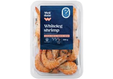 Garneles 30/40 WELL DONE vārītas atkausētas 300g