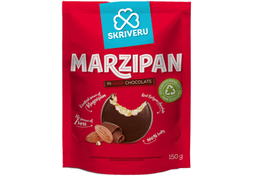 Marcipāns tumšajā šokolādē SKRĪVERU 150g