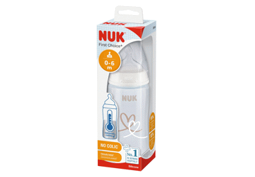 Pudele ar silikona knupīti NUK 3m+ 300ml