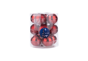 Ziemassvētklu eglīšu rotājumi stikla 12gb.6cm - 3