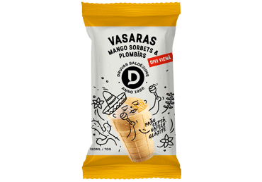Saldējums mango-plombīra sorbets DRUVA 70g