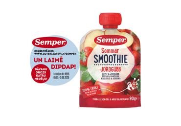 Smūtijs SEMPER ābolu zemeņu 6+ 90g - 1