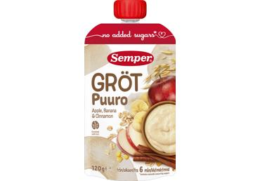 Biezputra SEMPER graudu ābolu-banānu-kanēļa 6+ 120g
