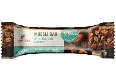 Musli batoniņš HERKULESS ar šokolādi un riekstiem 25g