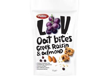 Auzu uzkoda PELLITO mandeļu un grieķu rozīņu 70g