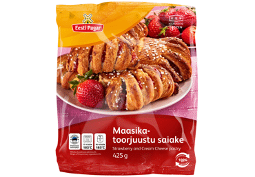 Saldētas maizītes ar zemeņu krēmsiera pildījumu LM 425g