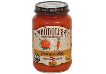 Biezenis RŪDOLFS BIO ķirbis un burkāns  4+ 190g