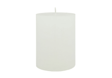 Rustik cilindrsvece balta 6x8cm