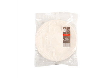 Vienreizl.šķīvji balti ILAJA 20gab.18cm